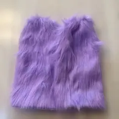 薄紫　ファーレッグウォーマー