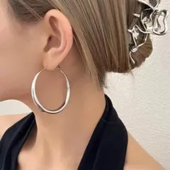 【No.36】シルバー リング フープ ピアス