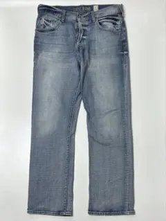 GUESS JEANS 色落ちライトブルー　ストレートデニム　ウエスト 88cm