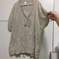 kelen リネンのストライプのブラウスのサムネイル