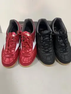 Mizuno Morelia SARA Japanインドア 赤黒セット箱付き