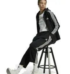 adidas アディダス スリーストライプス セットアップ 裏起毛 Sサイズ