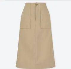 ユニクロ　ベイカースカート ベージュ