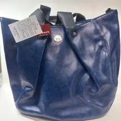 【drug store's】(タグ付き)大幅値下げ中ネイビーカラー ハンドバッグ