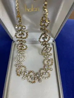 ゴールド クリスタル ネックレス