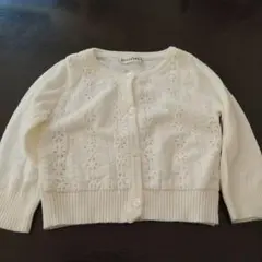 branshes 白 レース模様 カーディガン