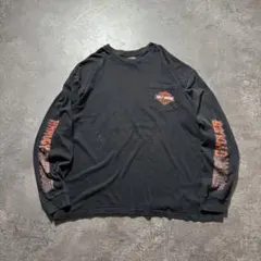 レア 袖プリHarley-Davidson Deadwood 長袖Tシャツ XL - メルカリ
