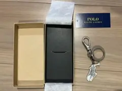 ポロラルフローレン キーホルダーギフトBOX入り ホワイト