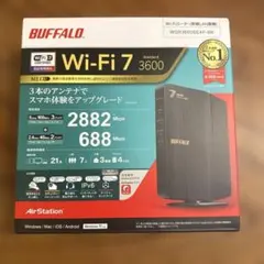 【新品】BUFFALO Wi-Fi 7 WSR3600BE4P/BK