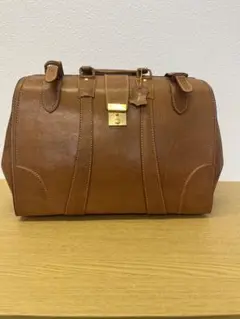 【未使用】REAL LEATHER リアルレザー アンティーク風 ドクターバッグ