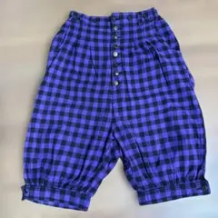 ＊紫と黒のチェック柄＊ハーフパンツ＊Mサイズ＊