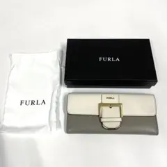 FURLA（フルラ）長財布　ホワイト/グレー 箱付き