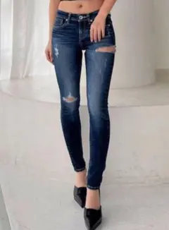 GYDA Fit Me Denim スキニーパンツ ダメージ加工のサムネイル