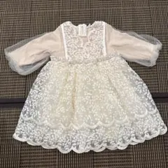アイボリー レース ベビードレス