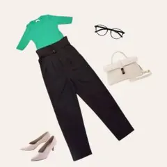 テチチ リブニット アーバンリサーチ ワイドパンツ オフィスカジュアル セット