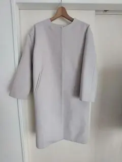 ノーカラージャケット ライトグレー