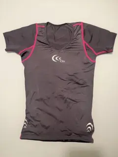 ⭕️ C3fit フィットネス用 トップス グレー/ピンク レディース XS 半袖