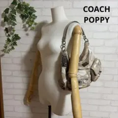 コーチ　2wayバッグ　シグネチャーキャンバス　ベージュ　COACH POPPY