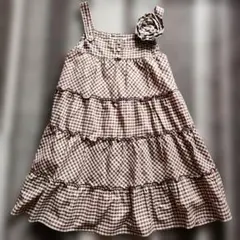 Olive Girl かわいいギンガムチェック ワンピース　140cmのサムネイル