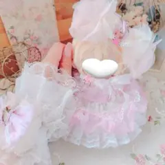 №A03-023　お袖留め（ショート丈）付き　Roseピンク 　ぬい服 いつぬい