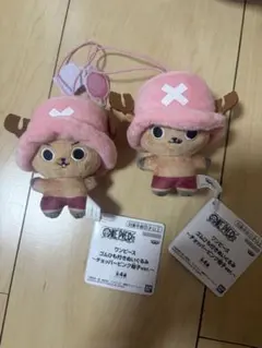 ワンピース　ゴムひも付きぬいぐるみ　チョッパーピンク帽子ver. 2種セットのサムネイル