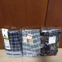 紳士 トランクス 4枚セット L 大きいサイズ チェック 総柄 パンツ
