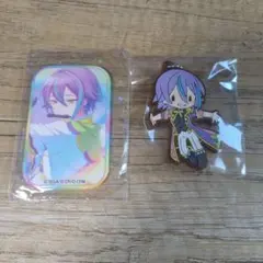 プロセカ 神代類 缶バッジ ラバーキーホルダー