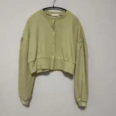 【しまむら】RIVIETTA ショート丈ワッフルカーディガン ゆったり 長袖 M