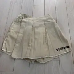 PLAYBOY デニム キュロット スカート ベージュ