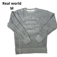 【Real world】ヴィンテージ　スウェット　トレーナー　M ライト　グレー