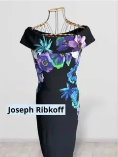 Joseph Ribkoff オフショルダー 花柄 ノースリーブ ワンピースS