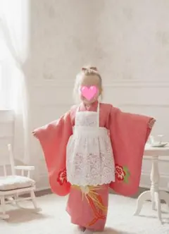 507ag1◎七五三 三歳 女児 お正月 節句 着物&被布&羽織 総絞り 赤黒◎ 507ag1◎七五三 三歳 女児 お正月 節句 着物&被布&羽織 総絞り 赤黒