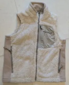 mont-bell キッズ フリースベスト クリーム色