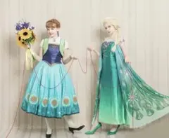 アナ雪　誕生日　向日葵ドレス　130サイズ　新品未使用未試着 ディズニー アナと雪の女王 エルサのサプライズ 向日葵