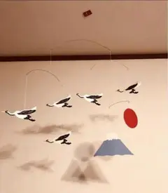 和風モビール ❤︎富士山・日の出・鶴5羽❤︎ ハンドメイド インテリア 日本