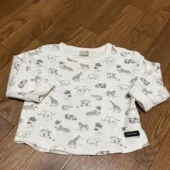 80サイズ　春物　petit main トップス　薄いトレーナー　ワッフル生地