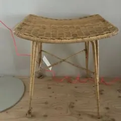 希少美品】ZARA HOME ザラホーム編み込み 二人掛け ベンチチェア 