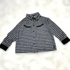 COMME CA ISM ストライプ ブラウストップスシャツ100Aキッズ