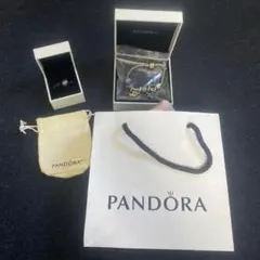 PANDORAシルバーチャーム付きブレスレット チャームパンドラ箱付