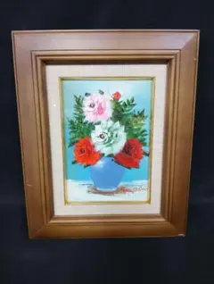 中山扇 薔薇 バラ 油彩 油絵 - メルカリ
