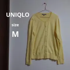 美品 UNIQLO 黄色 カーディガン Mサイズ