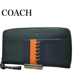 コーチ COACH 長財布 小銭入れ カード入れ レザー ネイビーのサムネイル