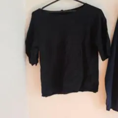 UNIQLO 黒 半袖ニット L