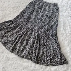 アメリカンホリック フレア ロング スカート ネイビー 花柄 M サイズ 総柄