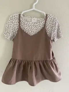 【ZARA フラワープリント 134㎝　セットアップ】