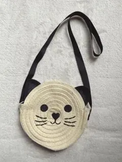 猫のポシェット ラフィア素材　女の子　バッグのサムネイル