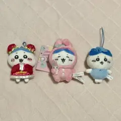 ハチワレ マスコット ぬいぐるみ 3点セット ちいかわ飯店 サンリオ 妖精