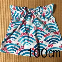 甚平布トップス☆選べるヘアゴム付き！ハンドメイド