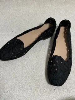 Melissa メリッサ カンパーナ フラットシューズ 黒 ラメ 35/36 - メルカリ