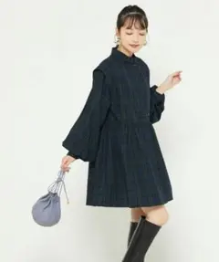 FREAK'S STORE バルーンスリーブフレアミニワンピース